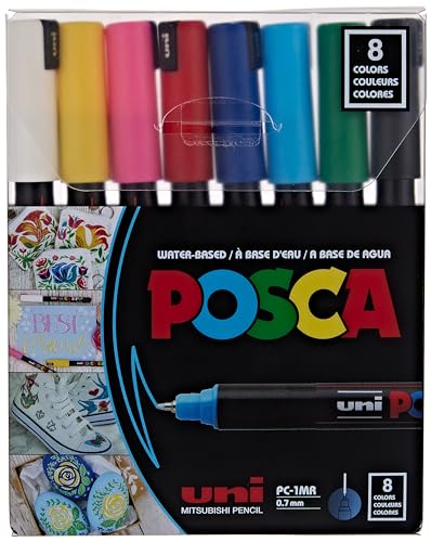 Posca Acrylic Paint Marker, Extra Fine, White