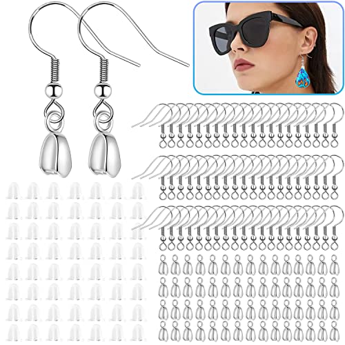 Nkwuire 12 Styles 600 Pcs Earring Backs for Studs, Clear Plastic Earrings  Hypoallergenic Metal Rubber Silicone Earring Backs Bullet Clutch Stoppers