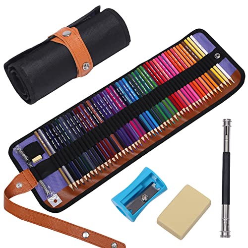 KALOUR 144 Pack Drawing Sketching Coloring Set,Include 120 Professional  Soft Core Colored Pencils,Sketch & Charcoal Pencils,Sketchbook,Art Drawing