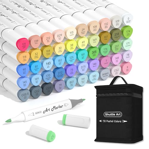 121 Colors Dual Tip Alcohol Based Art Markers 120 Colors Plus 1 Blender Permanent Marker 1 Marker Pad with Case Perfect for Kids Adult Coloring Books