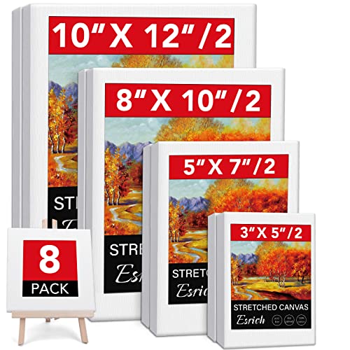 30 Pack Canvases for Painting with 4x4, 5x7, 8x10, 9x12, 11x14