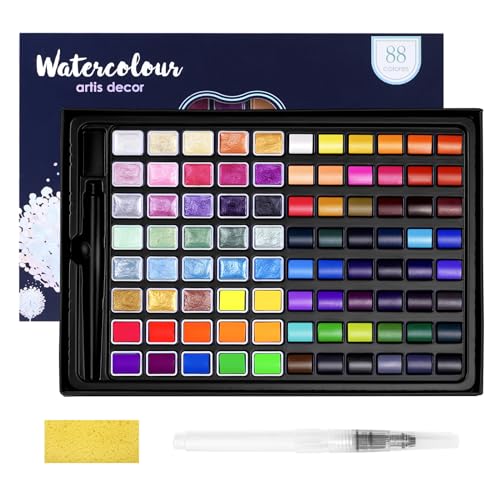  NAWOD Watercolor Paint Set, 50 Vivid Colors in