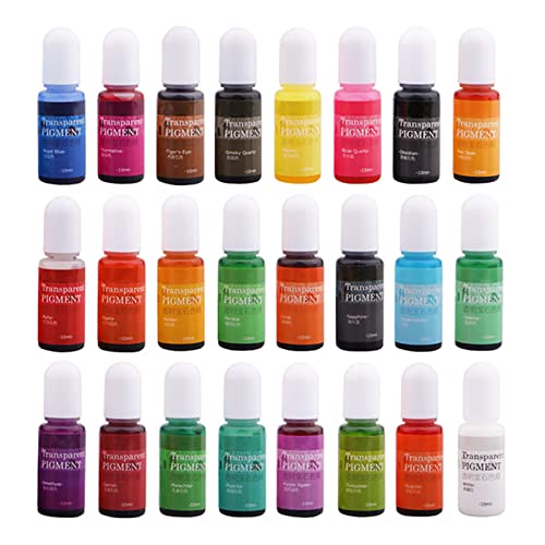 12 Colors Epoxy Resin Color Dye Colorant Liquid Epoxy Resin Pigment,10ml  Each,Translucent