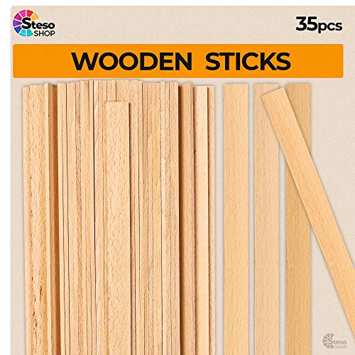  Okllen 1000 Pack Colored Craft Sticks, 6 Inch Wooden