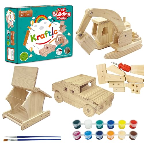 Kraftic Art Kit Coloring Set for Kids, Complete Back to School Art Supplies  Kit, Art Box Organizer, Drawing Supplies Art Case with Removable Tray for