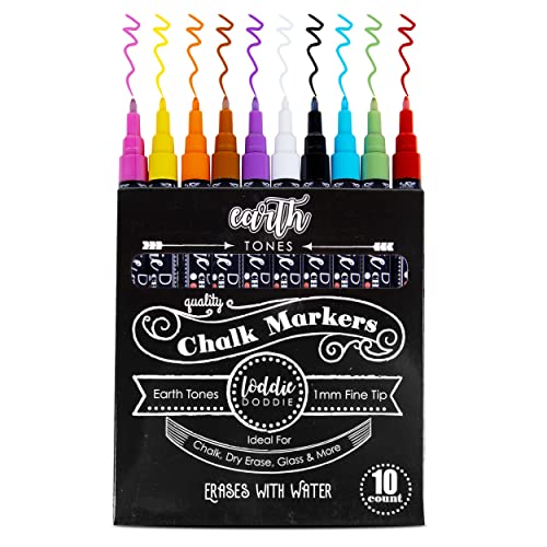  Loddie Doddie Liquid Chalk Markers, Dust Free Chalk Pens -  Perfect for Chalkboards, Blackboards, Windows and Glass