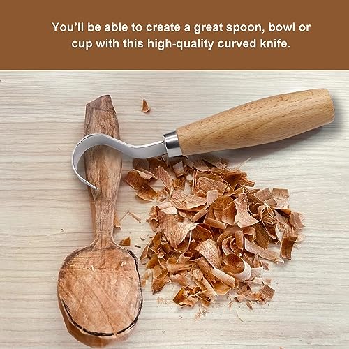 Carving Scorp Knife. Wood Carving Round Tool for Spoons, Bowls and  Cups-STAMESKY