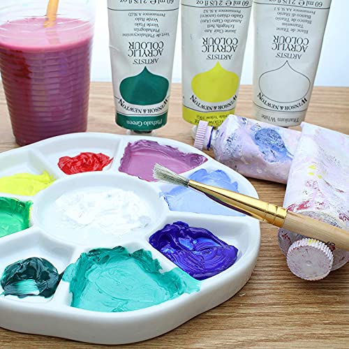 White Art Paint Tray Palette 6 Well Rectangular Watercolor Palette Pai –  WoodArtSupply