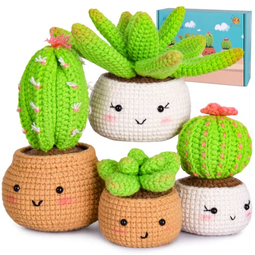 Karsspor Crochet Kit for Beginners - 4 PCS Hanging Potted Plants, Beginner  Crochet Kit for Adults with Easy to Follow Tutorials (Patent Product)