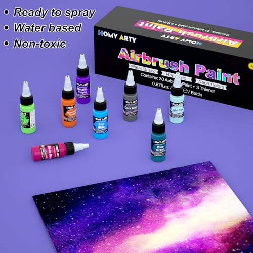  ARTME Airbrush Paint, 12 Metallic Colors Airbrush