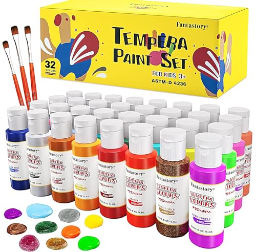 Loomini Children's Washable Tempera Paint Set 12 Pack of 2 fl oz (59ml