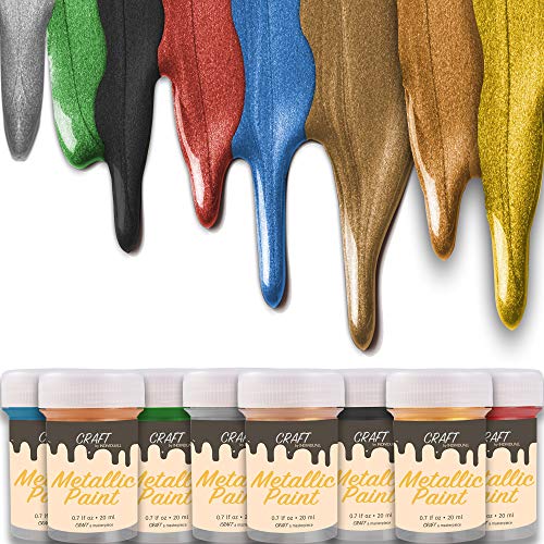 Outdoor Acrylic Paint for Metal, Ohuhu 24 Colors Art Craft Paint Set, 18  Basic and 6 Metallic Acrylic Paints (60ml, 2oz.) with 6 Brushes, Waterproof