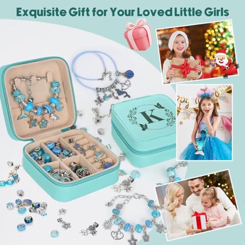 Desire Deluxe Bracelet Making Kit Necklace Clay Beads Friendship Jewelry  Letter Arts & Crafts Pendant Charms Kit Elastic Rubber Strings Girls Toys