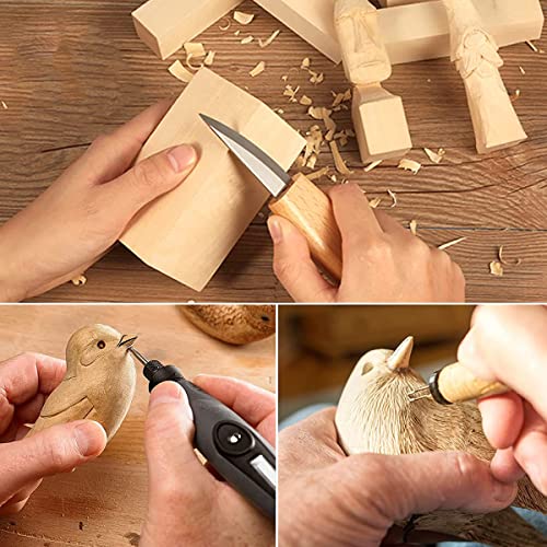 Lulu Home Basswood for Carving, Basswood Carving Whittling Blocks Kit for  Beginners, 8 Pieces Smooth Basswood Carving Blocks