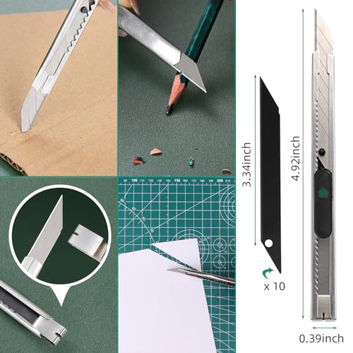 JETMORE 16 Pcs Craft Knife, 3 Pcs Exacto Knife with 13 Pcs SK5 Steel Sharp  Blades, Professional Hobby Knife Perfect for Modeling, Carving, Precision