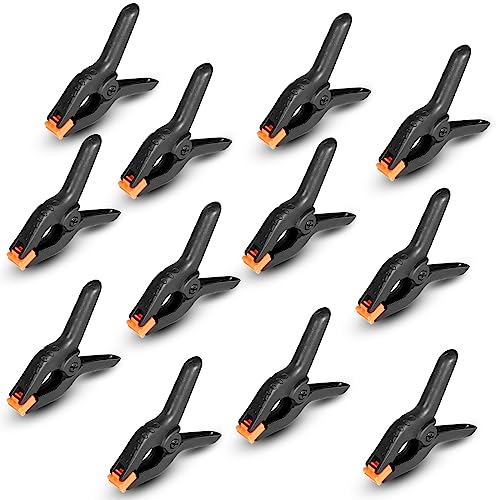 EQUIPTZ Spring Clamps Heavy Duty, 10-Pack 4-inch Large Plastic