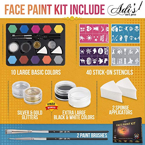 Zenovika Face Painting Kit for Kids - Non-Toxic and Algeria