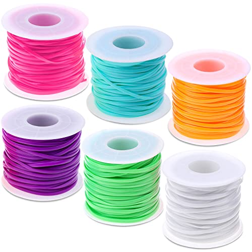  Fandamei Lanyard String Kit, 12 Colors Plastic String