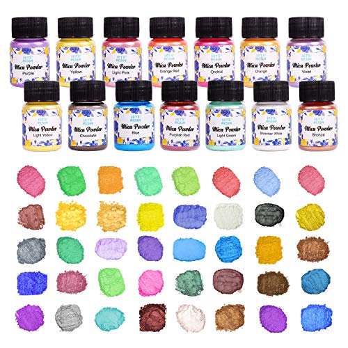 LET'S RESIN Resin Mica Powder, 6 Colors Interference Mica Powder