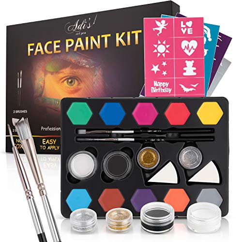  Zenovika Face Painting Kit For Kids - Non-Toxic And