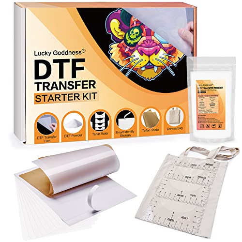  SlickLab A4 DTF Transfer Film and DTF Powder Bundle - 50  Sheets and 500g DTF Transfer Powder for Sublimation - 8.3 x 11.7 Inches -  Double-Sided DTF Paper with Superior