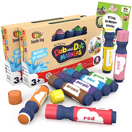  Shape Dot Markers, Different Shape Daubers, 8-pack Washable  Dot Markers for Toddlers, Kids Dot Art, Toddler Arts and Crafts, Paint  Dotters for Kids,, Bingo Markers