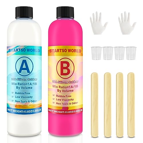 LET'S RESIN Silicone Mold Making Kit 30A,70.5oz Mold Making Silicone Rubber  Flexible & Strong, Liquid Silicone Molding Kit, Ideal for 2 Part Silicone