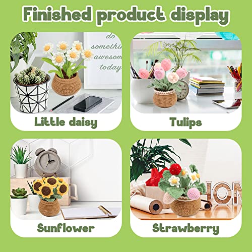 Karsspor Crochet Kit for Beginners - 4 PCS Hanging Potted Plants, Beginner  Crochet Kit for Adults with Easy to Follow Tutorials (Patent Product)