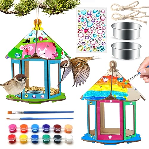 HOLICOLOR 4 Pack Arts and Crafts Bird Feeders Wooden DIY Painting Kits –  WoodArtSupply