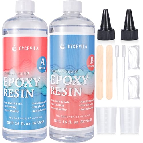 KISREL Epoxy Resin 32OZ - Crystal Clear Epoxy Resin Kit - No