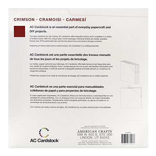 American Crafts Precision Cardstock Pack 80lb 12x12 60/Pkg - Black/Textured