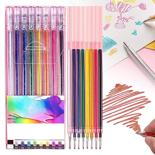 Colorya Gel Pens - 48 Metallic & Glitter Gel Pens + Carry Bag, Perfect Gel  Pens for Adult Coloring Books, Sketching, Drawing, Doodling, Bullet  Journals - 31 Glitter & 17 Metallic Colors : : Home