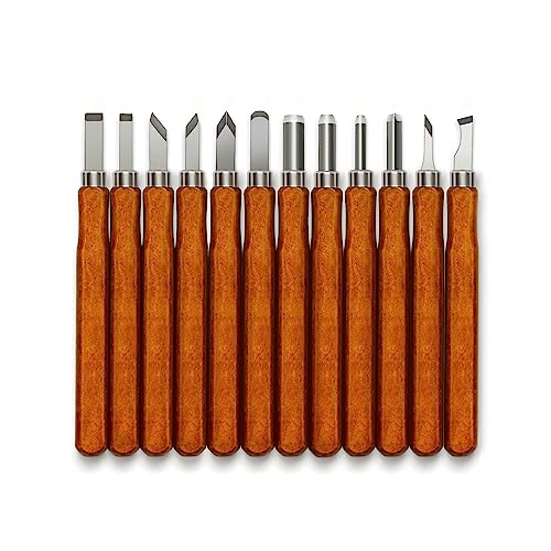 VIBRATITE Wood Carving Tools Set - Deluxe Wood Carving Knife Kit with  Carving Detail Knife - Whittling Knife Woodworking Kit for Beginner and