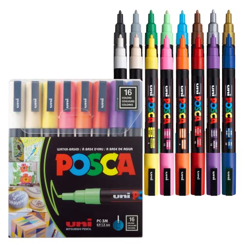 Posca Marker 1M in Black, Posca Pens for Art Supplies, School Supplies,  Rock Art, Fabric Paint, Fabric Markers, Paint Pen, Art Markers, Posca Paint