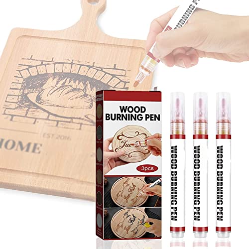 FUMILE Wood Burning Pen Set 9PCS with 3 Scorch Pen Marker, 2 Wood Chips, 2  Frosted