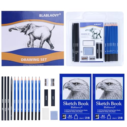 EGOSONG 41 Drawing Set Sketch Kit Sketching Supplies with Sketchbook  Graphite and Charcoal Pencils Pro Art Drawing Kit for Adults Teens  Beginners Kids ideal for Sketching Shading