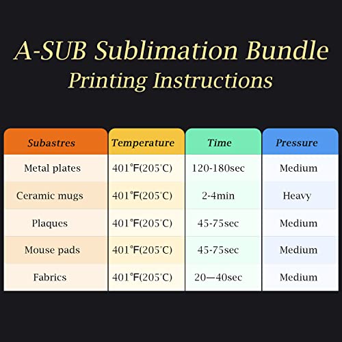  A-SUB Sublimation Starter Kit with Sublimation Paper and  Sublimation Ink, 120g Sublimation Paper 8.5X11 Inch and 480ML CMYK  Sublimation Ink Bundle Kit for Heat Transfer on Tumblers, T-shirt, Mugs,  etc 