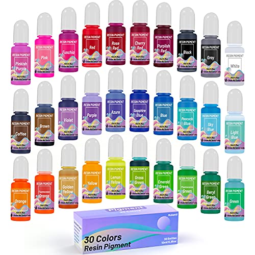 12 Colors Epoxy Resin Color Dye Colorant Liquid Epoxy Resin Pigment,10ml  Each,Translucent
