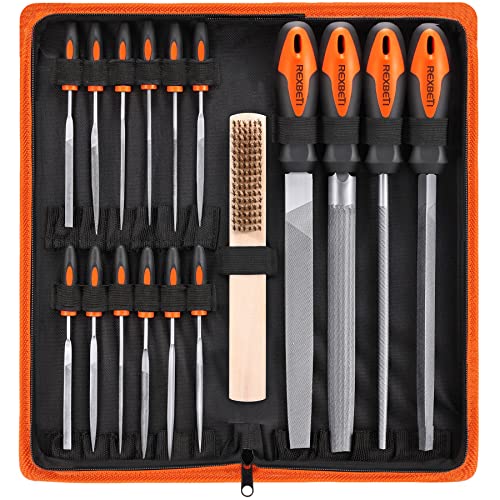 REXBETI 18pcs Blue Young Builders Tool Set with Real Hand Tools, Reinforced Kids Tool Belt, Waist 20-32, Kids Learning Tool Kit for Home DIY and.