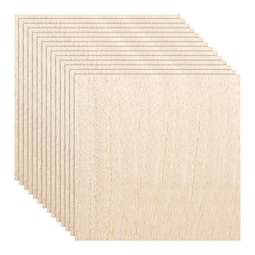 iUoczi 12 Pack Balsa Wood Sheets 1/16 x 4 x 8 Inch Natural Wood Color  Unfinis