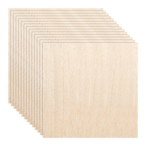 12 Sheets 8x4 Inch Unfinished Balsa Wood Sheets Thick for Crafts Hobby- 2mm  Thick by Craftiff