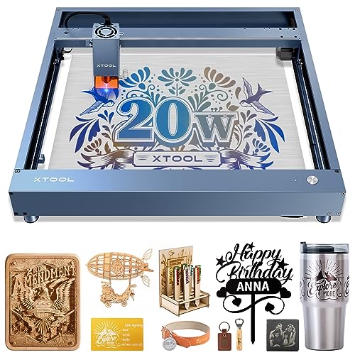 xTool D1 Pro Laser Engraver, 5W Output Power Laser Engraver and Cutter  Machine for Beginners, Higher Accuracy Laser Cutter for Wood, Leather,  Acrylic