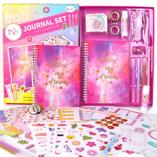 jackinthebox DIY Journal for Girls Ages 8-12 | 242 Pcs | Scrapbook Kit | Tween Girls Gifts | Girls Journal Kit | Includes 10 Fun Guided Spreads | Jour