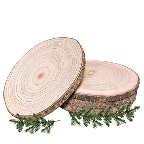 Large Wood Slices 12-13 Inches 6 Pcs Wood Rounds for Centerpieces 12-13  Inch