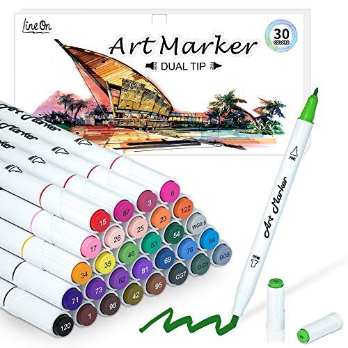 80 Colors Alcohol Markers Dual Tips Permanent Art Markers Pen for Kids &  Adult, Alcohol-Based Highlighter Pen Sketch Markers for Painting, Coloring