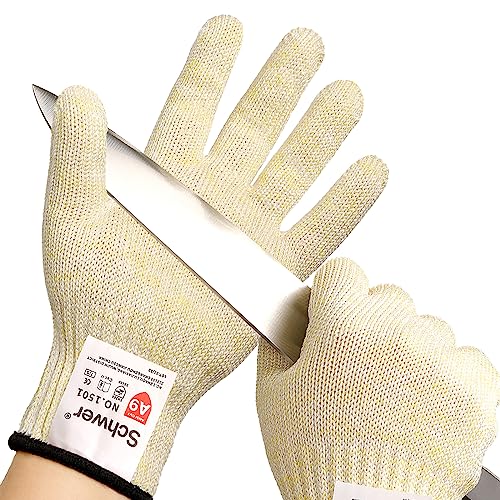 toolant A4 Cut Resistant Work Gloves with Grip, Ultra Thin Safety Glove for Fishing, Wood Carving, Gardening,1/3 Pairs,S-XL