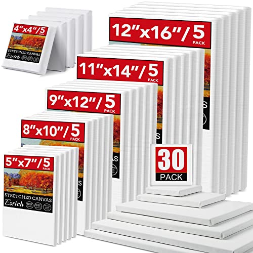 ESRICH 3 Pack Canvases for Painting with Multi Pack 11x14, 5x7, 8x10, Painting Canvas for Oil & Acrylic Paint