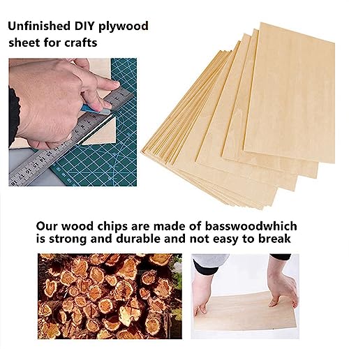  Dofiki 25 Pcs 3mm Basswood Plywood Sheets 1/8 X118x 11.8  Craft Plywood Board For Laser Cutting Engraving Craft Wood Burning