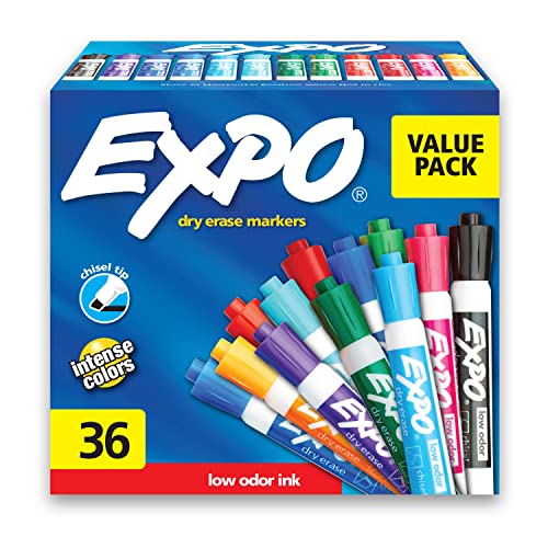 Lelix Dry Erase Markers, 42 Pack 14 Colors Dry Erase Markers Chisel Tip,Dry Erase Markers for Kids,Whiteboard Markers for School
