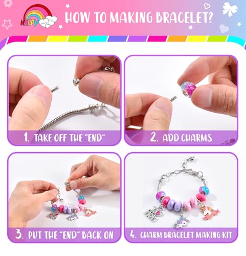  Jwxstore Kids DIY Bead Jewelry Making Kit, Beads for